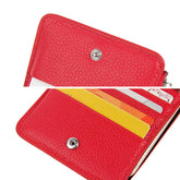 Men Women RFID Genuine Leather Long Wallet Credit Card Holder Zipper